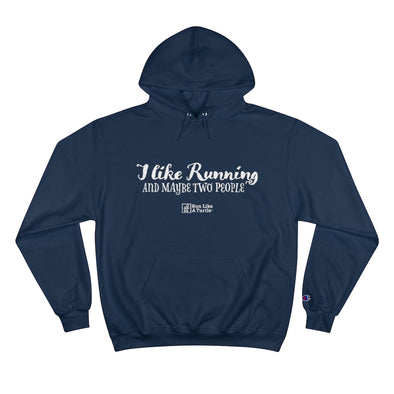 I like running! ...And maybe two people  - Eco-Friendly Hoodie