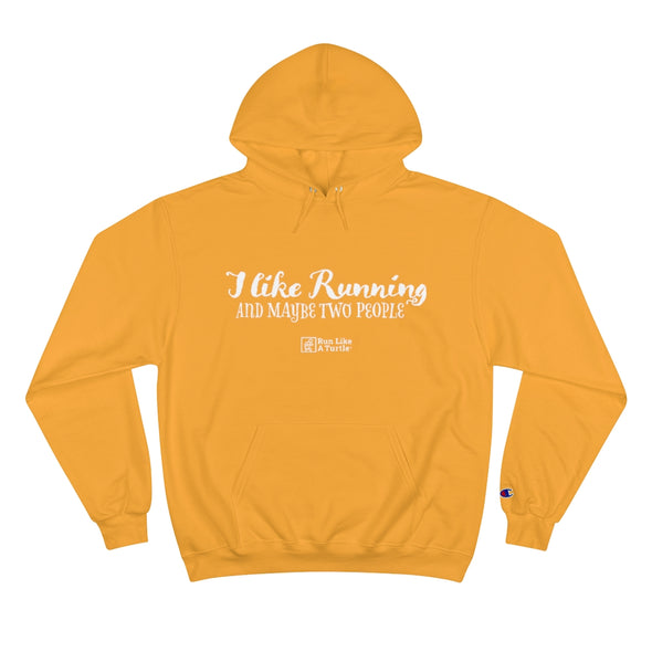 I like running! ...And maybe two people  - Eco-Friendly Hoodie